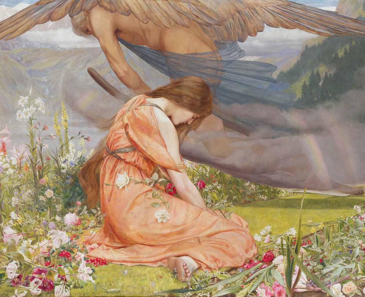 Hagen til Adonis - Amoretta og tid, 1887 av John Dickson Batten