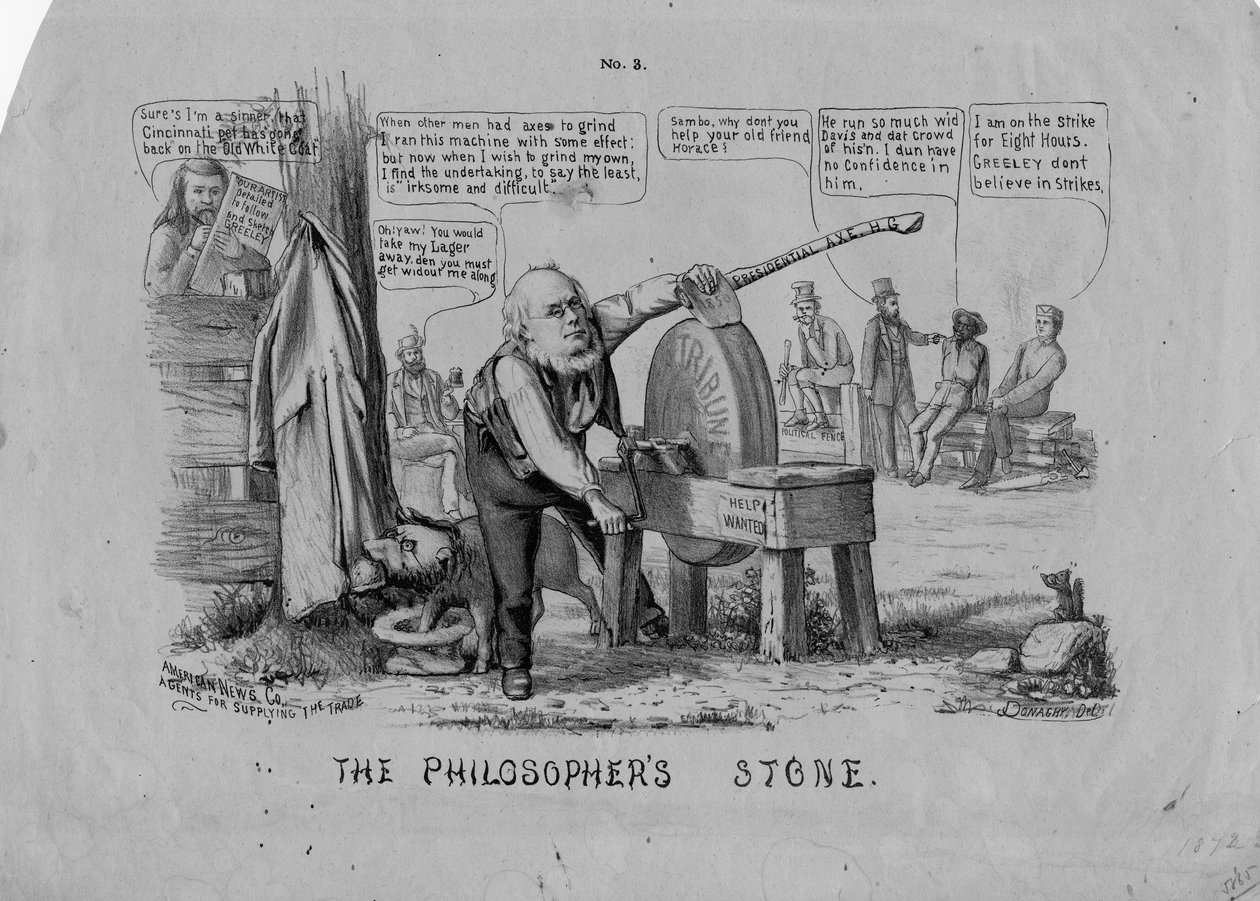 The philosophers stone, utgitt av American News Co., New York, ca. 1872 av John Donaghy