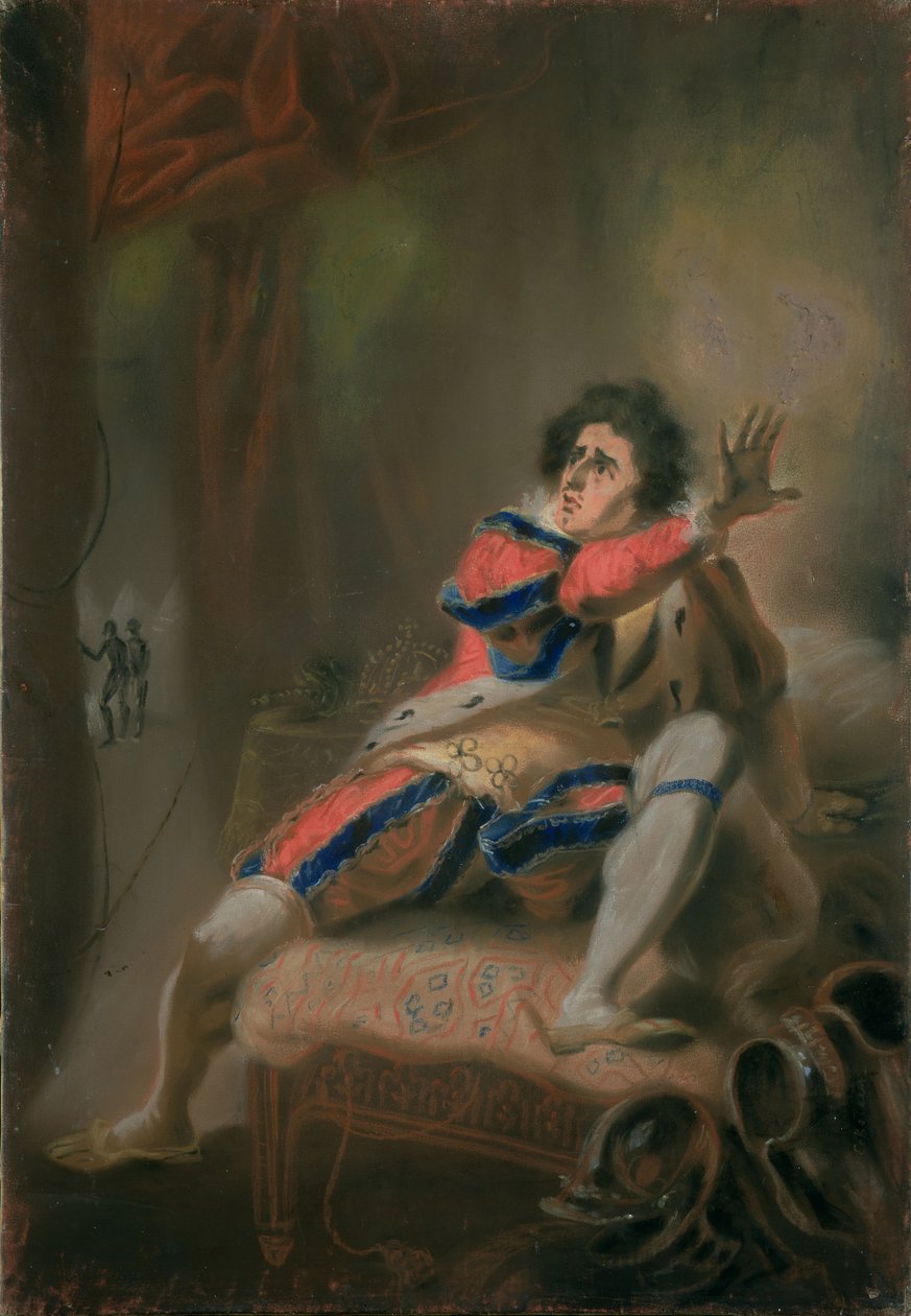 John Philip Kemble (1757-1823) som Shakespeares Richard III (pastell på vellum) av John Eckstein