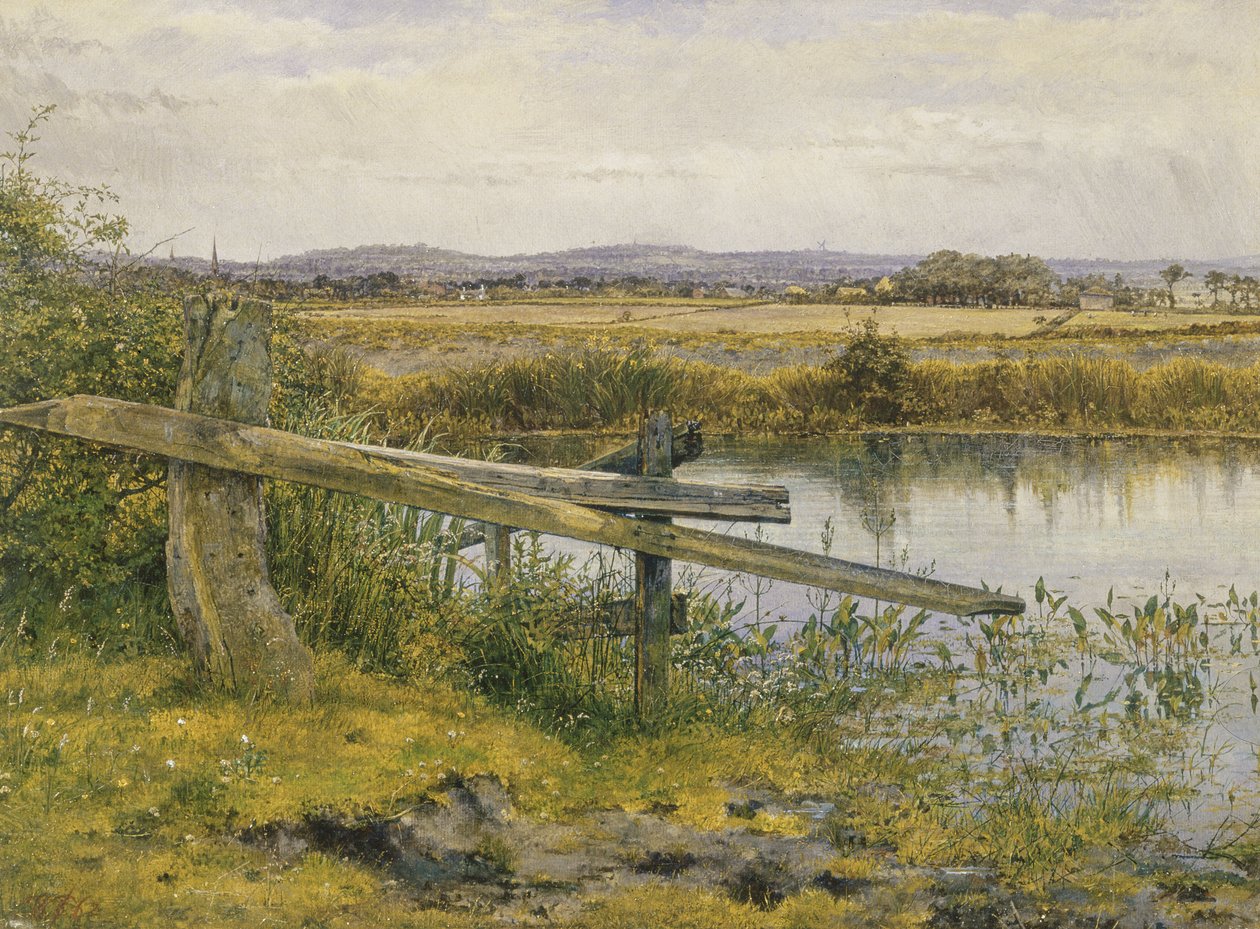 The Riverside, 1862 olje på lerret av John Edward Newton