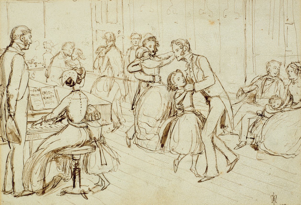 En fest i Bowerswell, 1853 av John Everett Millais