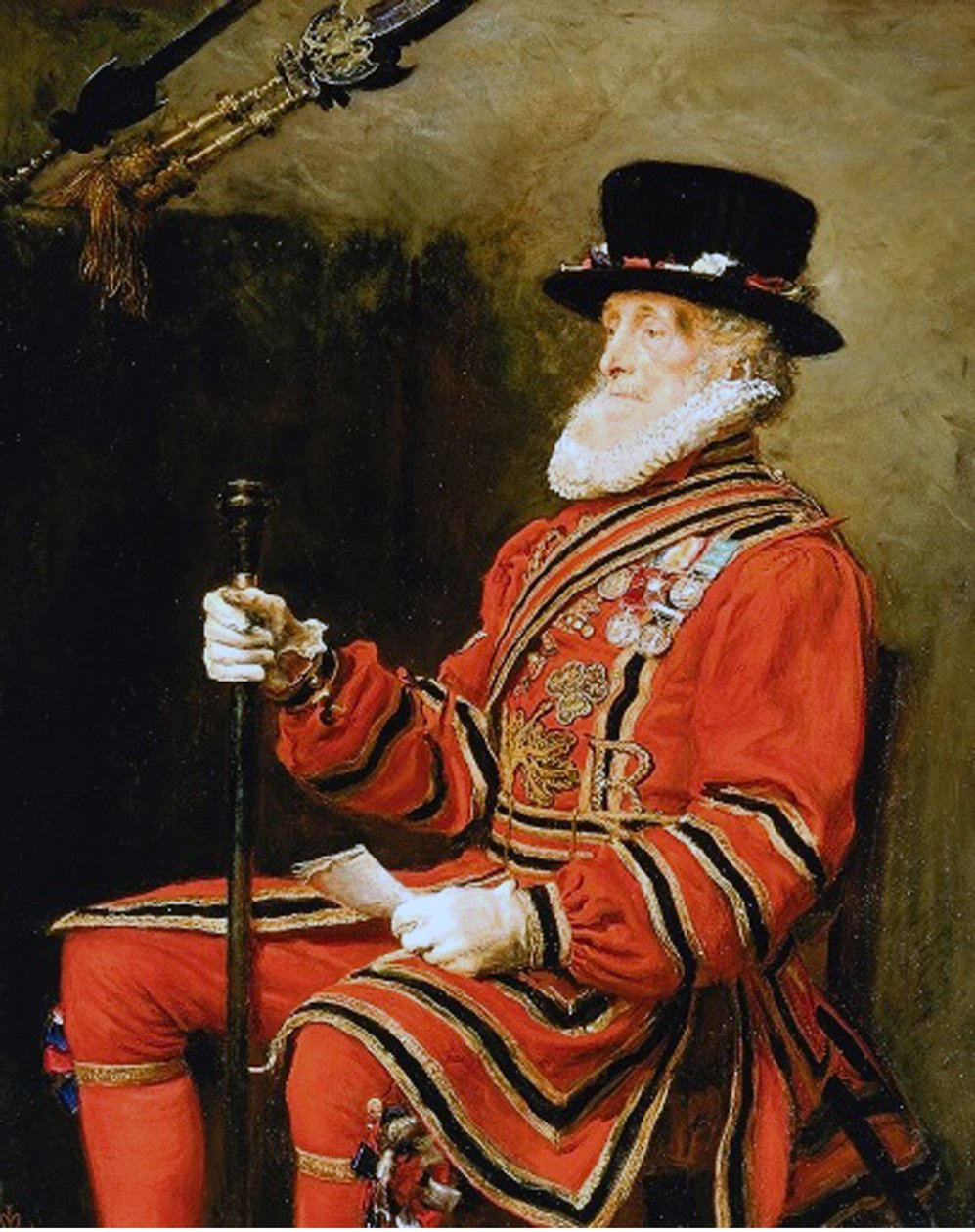 John Charles Montague, Yeoman of the Guard, 1876 av John Everett Millais