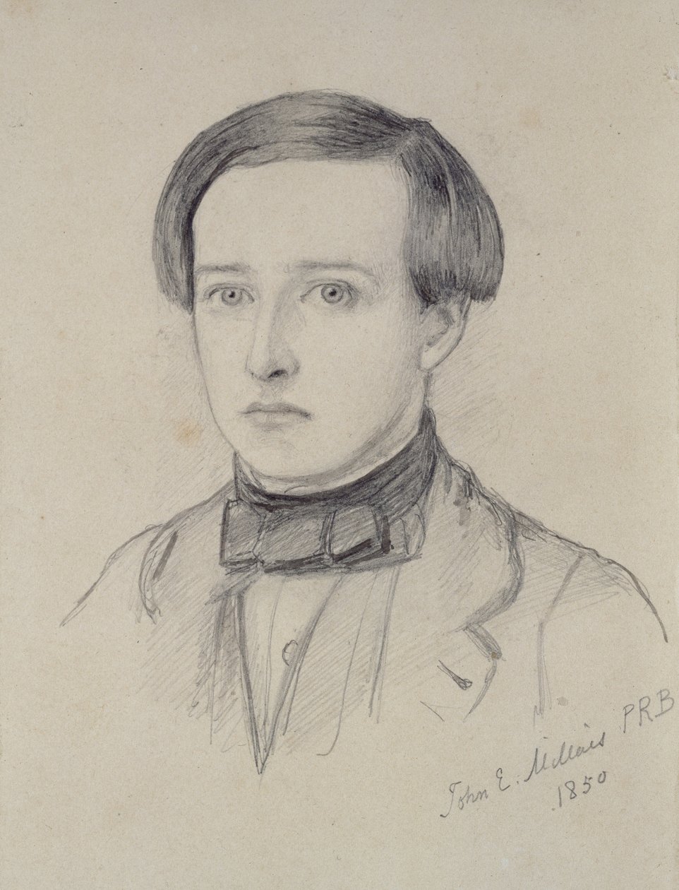 Portrett av Charles Allston Collins, 1850 (grafitt på misfarget krempapir) av John Everett Millais