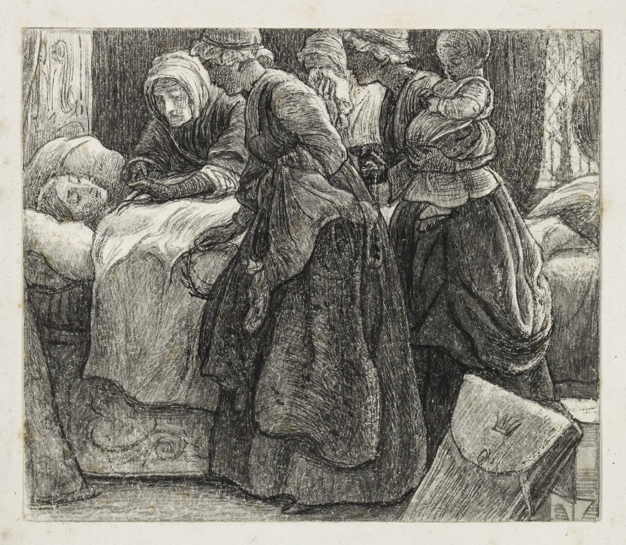 The Lord of Burleigh (penn og svart blekk) av John Everett Millais