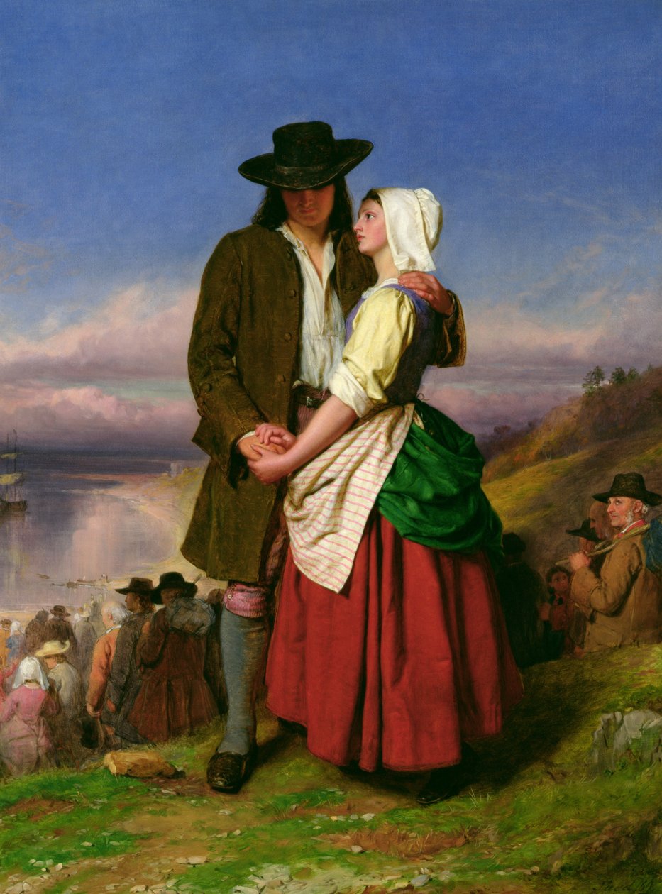 Avskjeden mellom Evangeline og Gabriel, ca. 1870 av John Faed