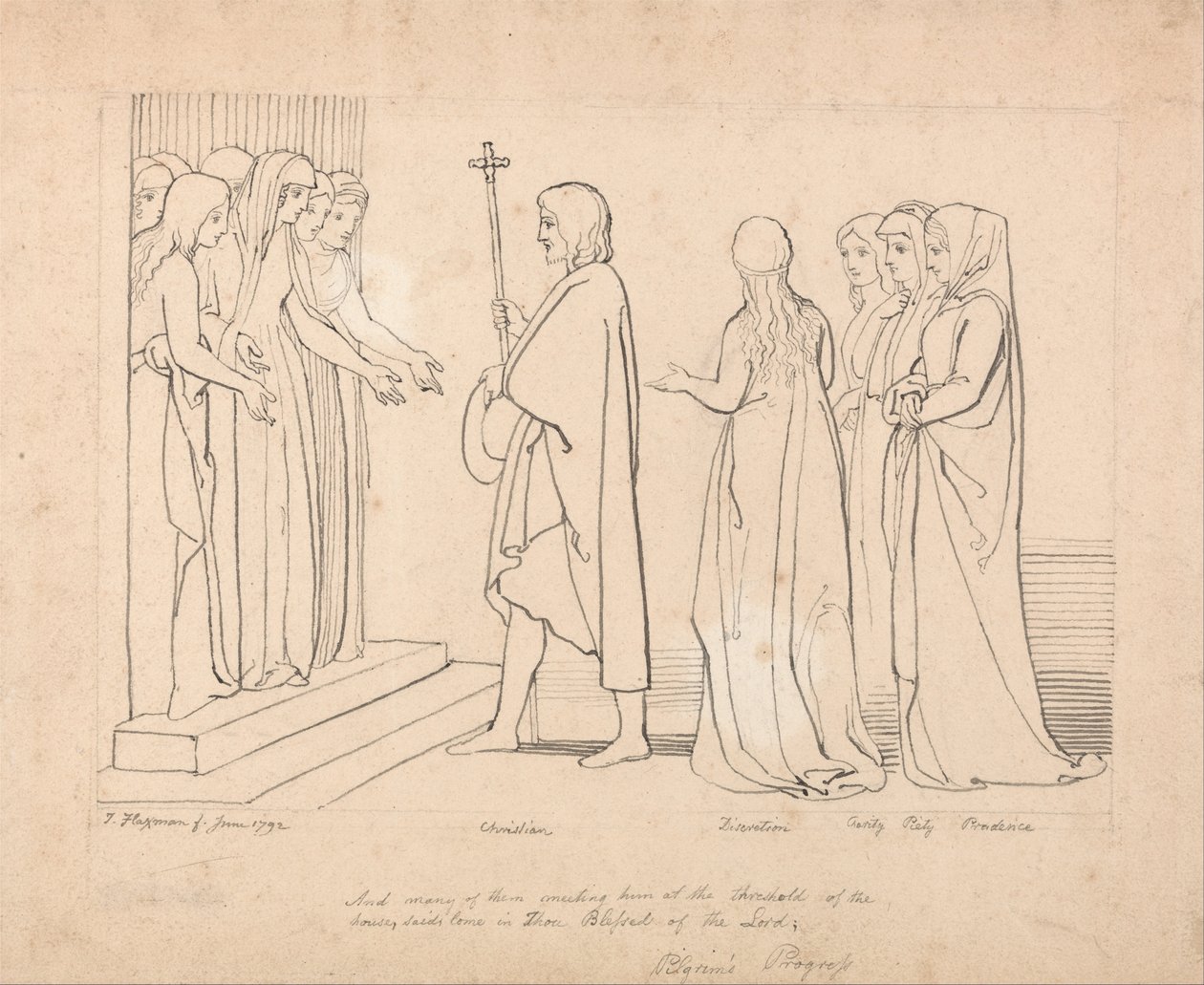Illustrasjon til Pilgrims Progress av John Flaxman