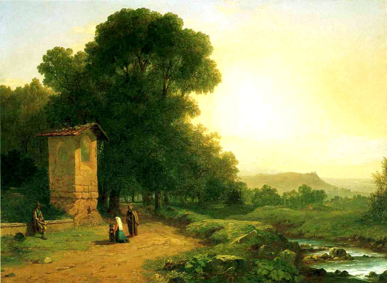 En helligdom i Italia, 1847 av John Frederick Kensett