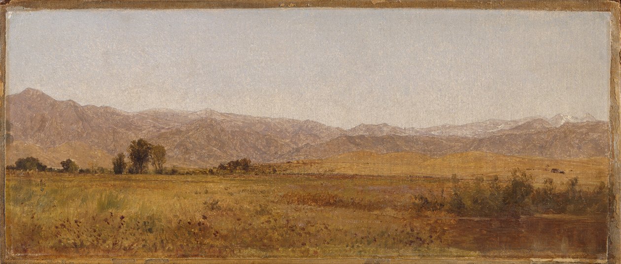 Snowy Range og Foothills fra Valmo -dalen av John Frederick Kensett