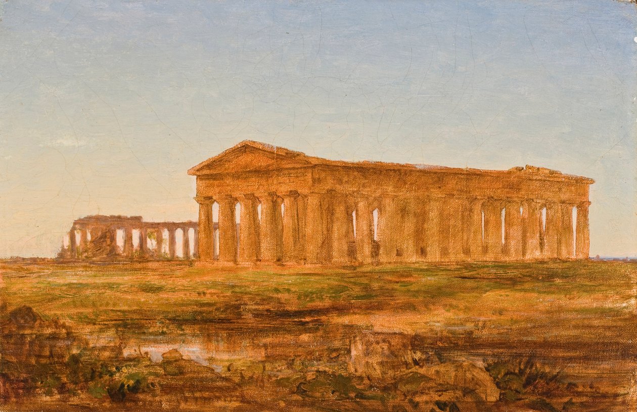 Neptun-tempelet, Paestum, 1847 av John Frederick Kensett