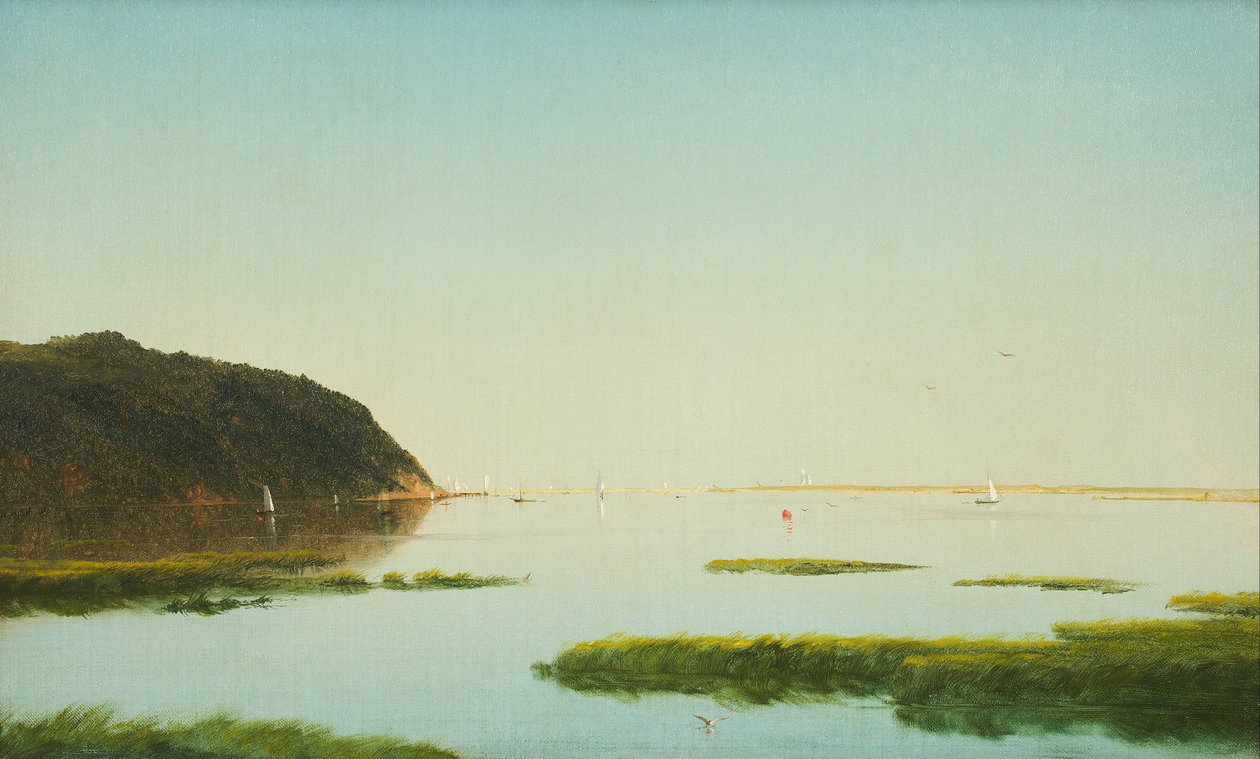 Utsikt over Shrewsbury River, New Jersey av John Frederick Kensett