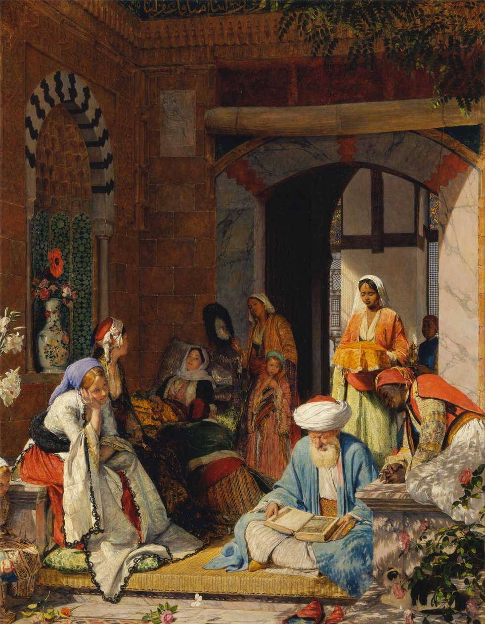 "Og troens bønn skal redde de syke" av John Frederick Lewis