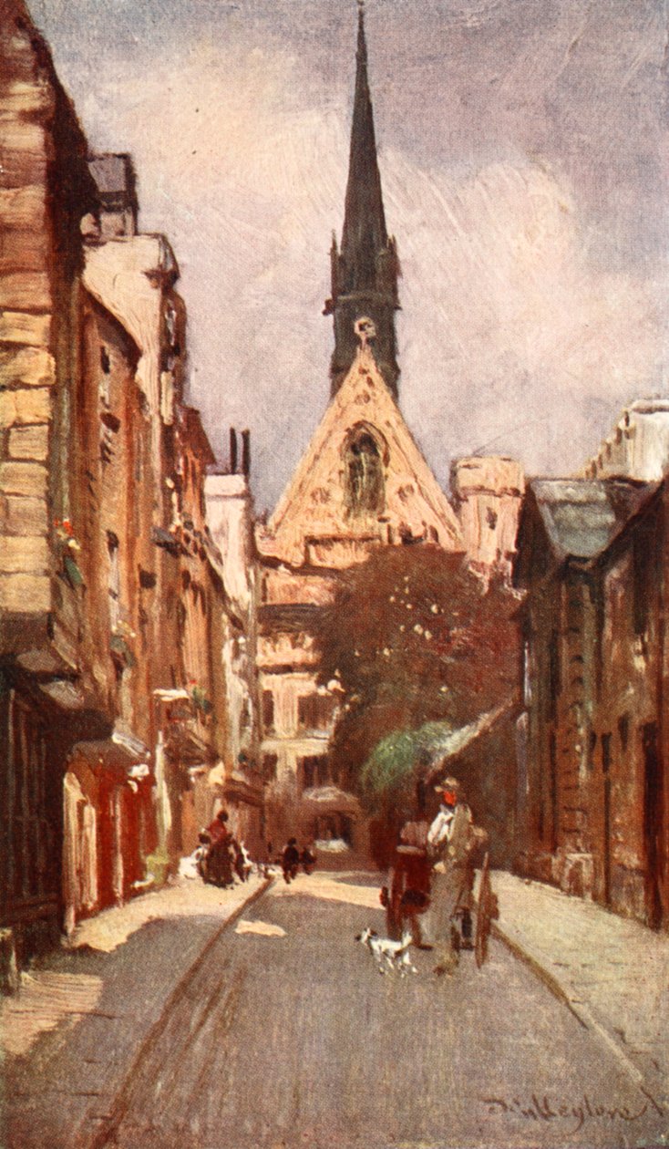Exeter College Chapel, fra Ship Street, 1903 av John Fulleylove