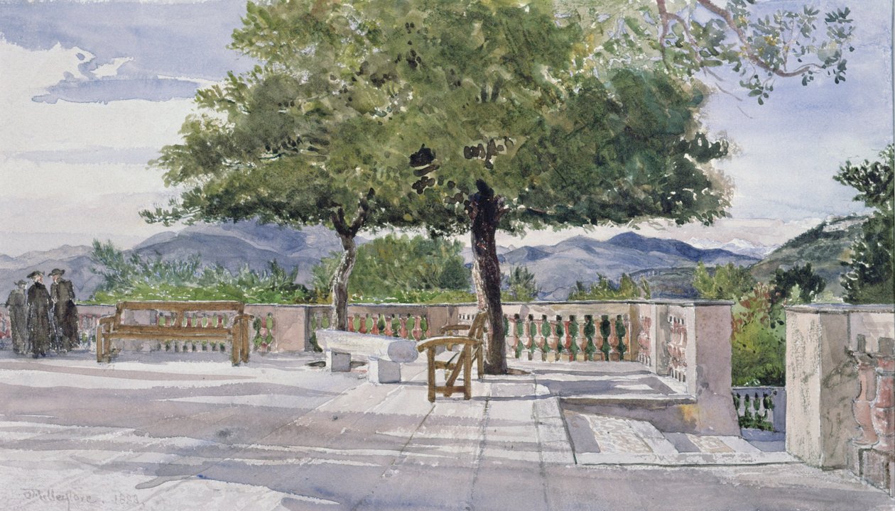 Terrasse i Nice av John Fulleylove