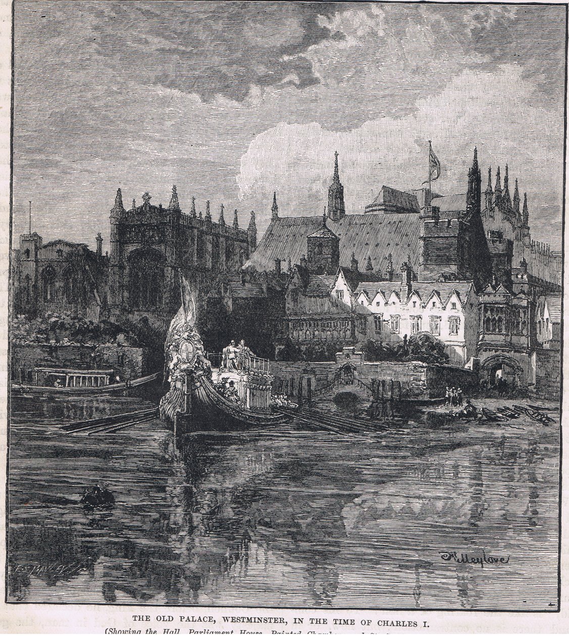 The Palace of Westminster i tiden til Charles I 1604 av John Fulleylove