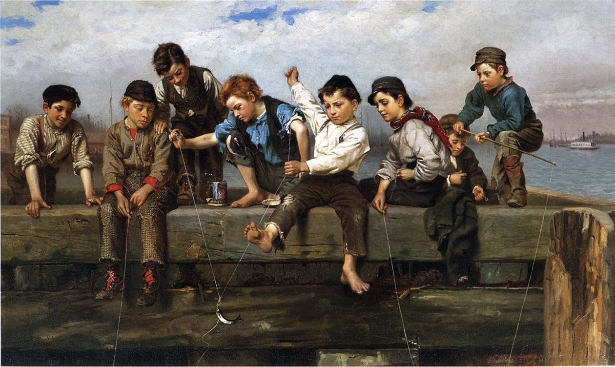 Guttefiske, 1880 av John George Brown