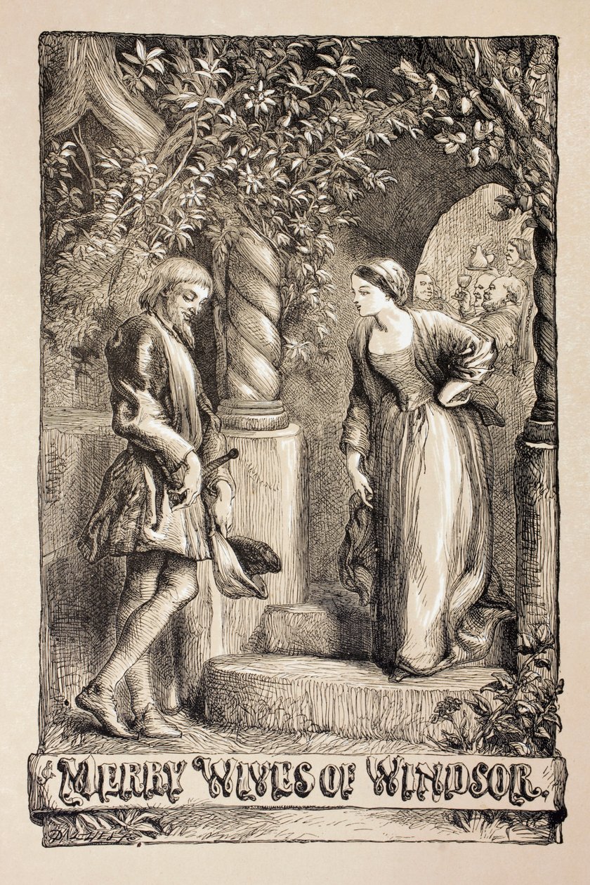 Illustrasjon for The Merry Wives of Windsor, fra 