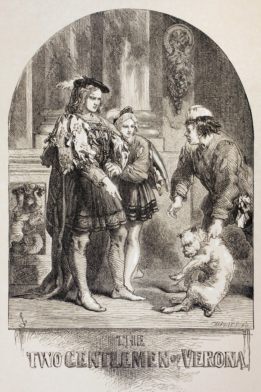 Illustrasjon for The Two Gentlemen of Verona, fra 