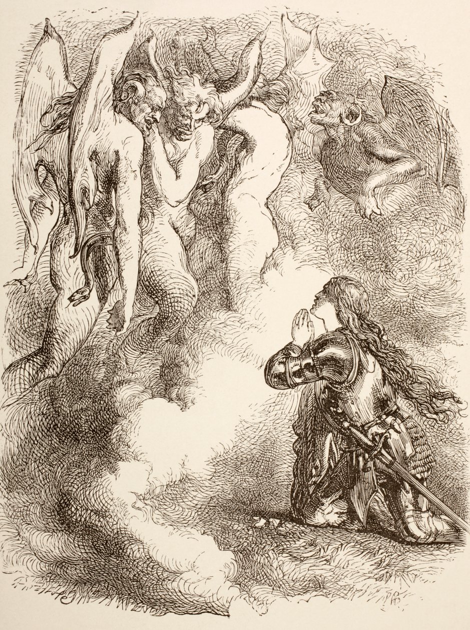 Joan la Pucelle forlatt av vennene sine, 1890 av John Gilbert