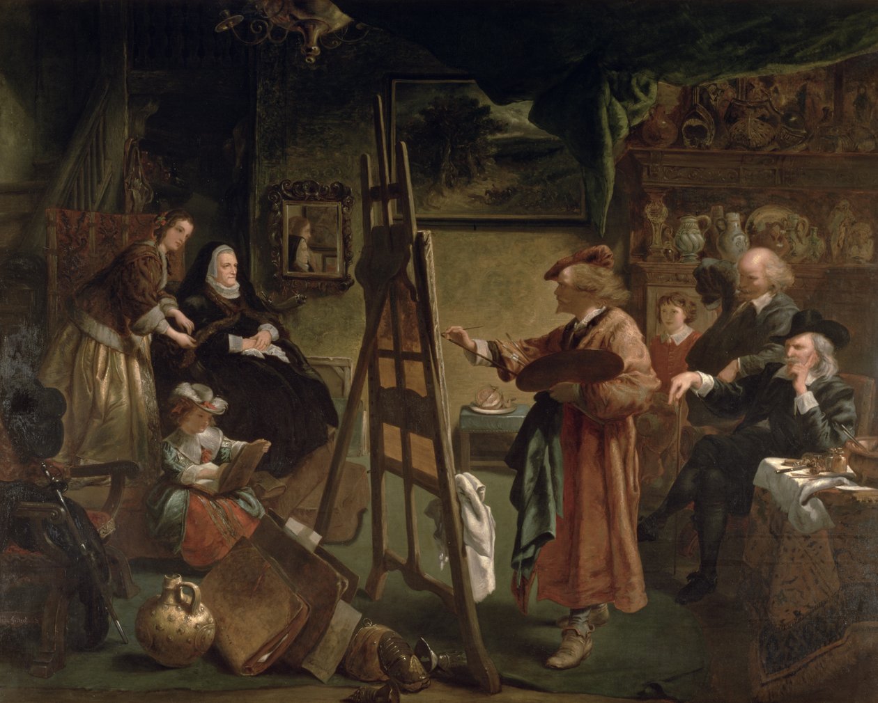 Rembrandt i sitt studio av John Gilbert