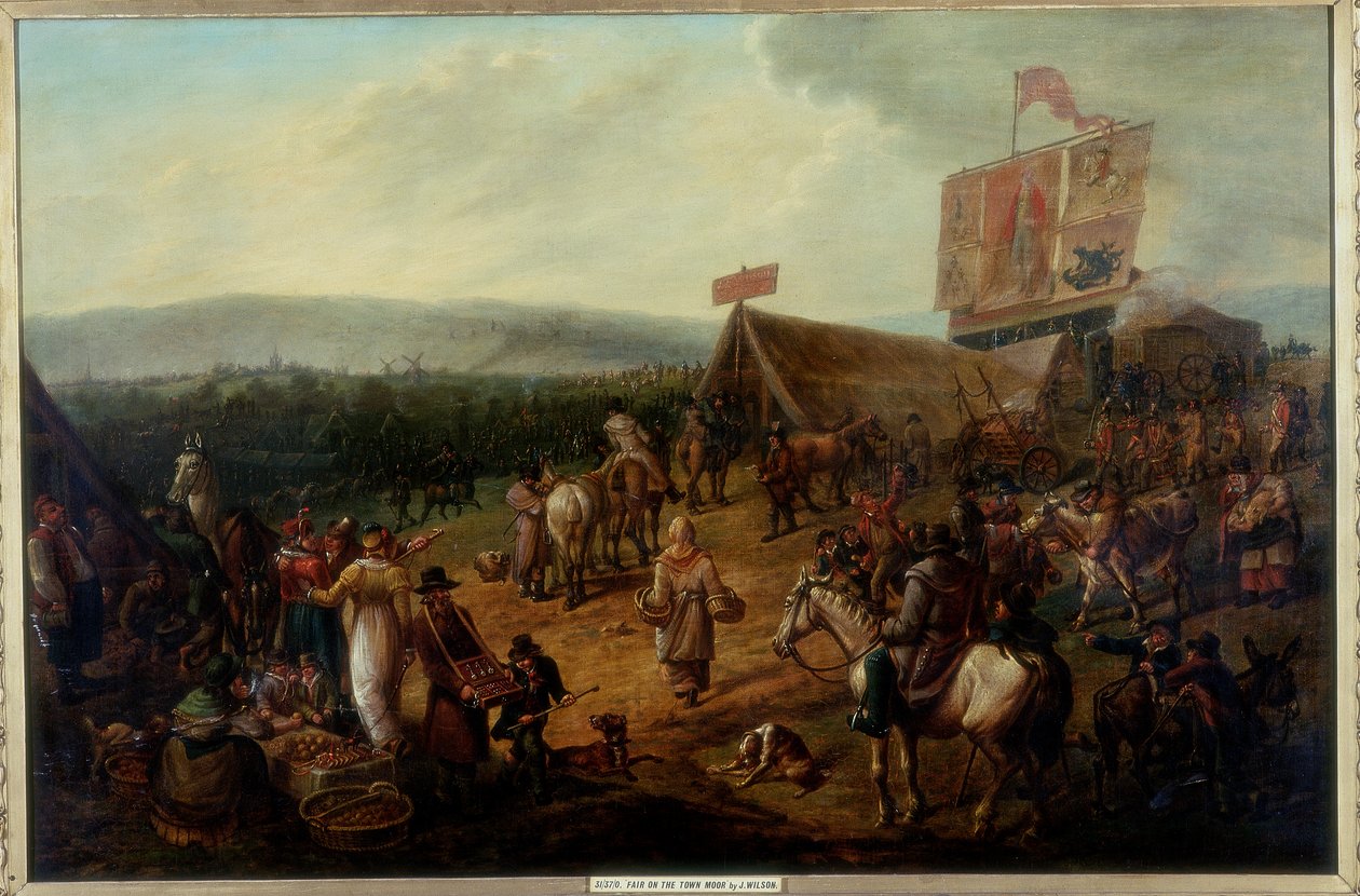 Messe på Town Moor, Newcastle, ca. 1810 av John Glen Wilson