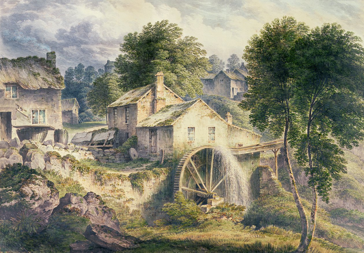 Mill i Bonsall Dale, Derbyshire av John Glover