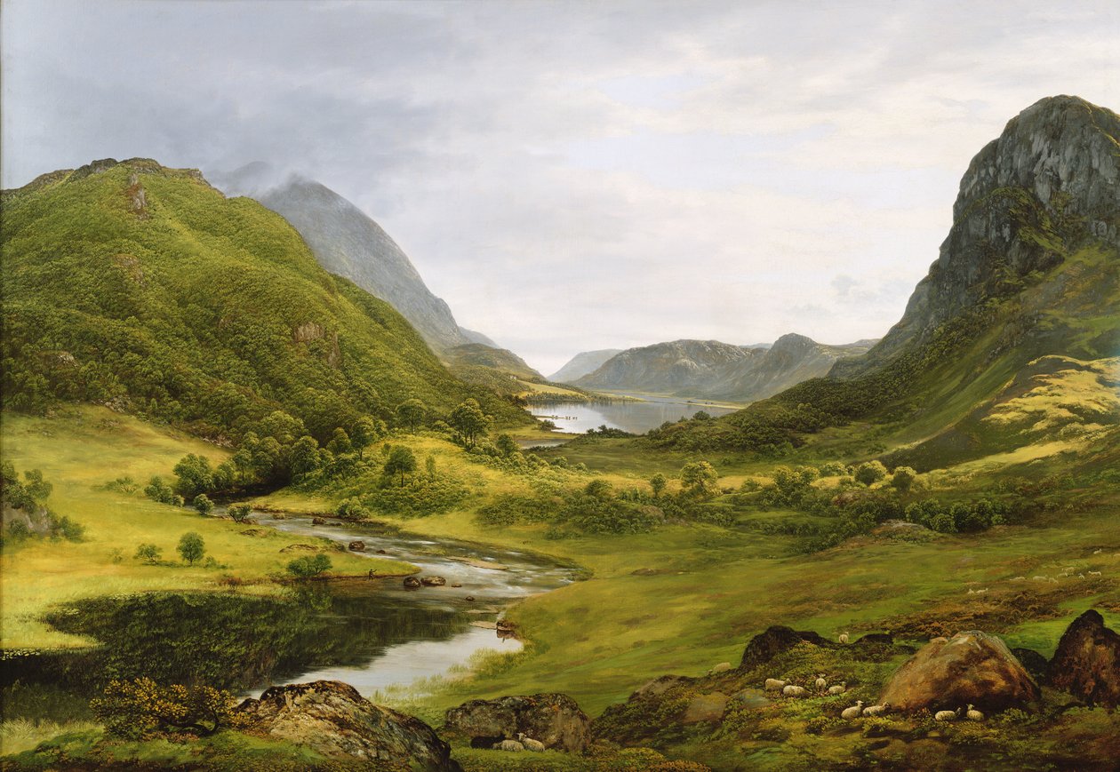 Thirlmere (olje) av John Glover