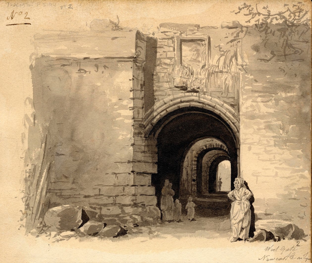 West Gate, Newcastle upon Tyne (blekk (vask) og blyant på papir) av John Glover