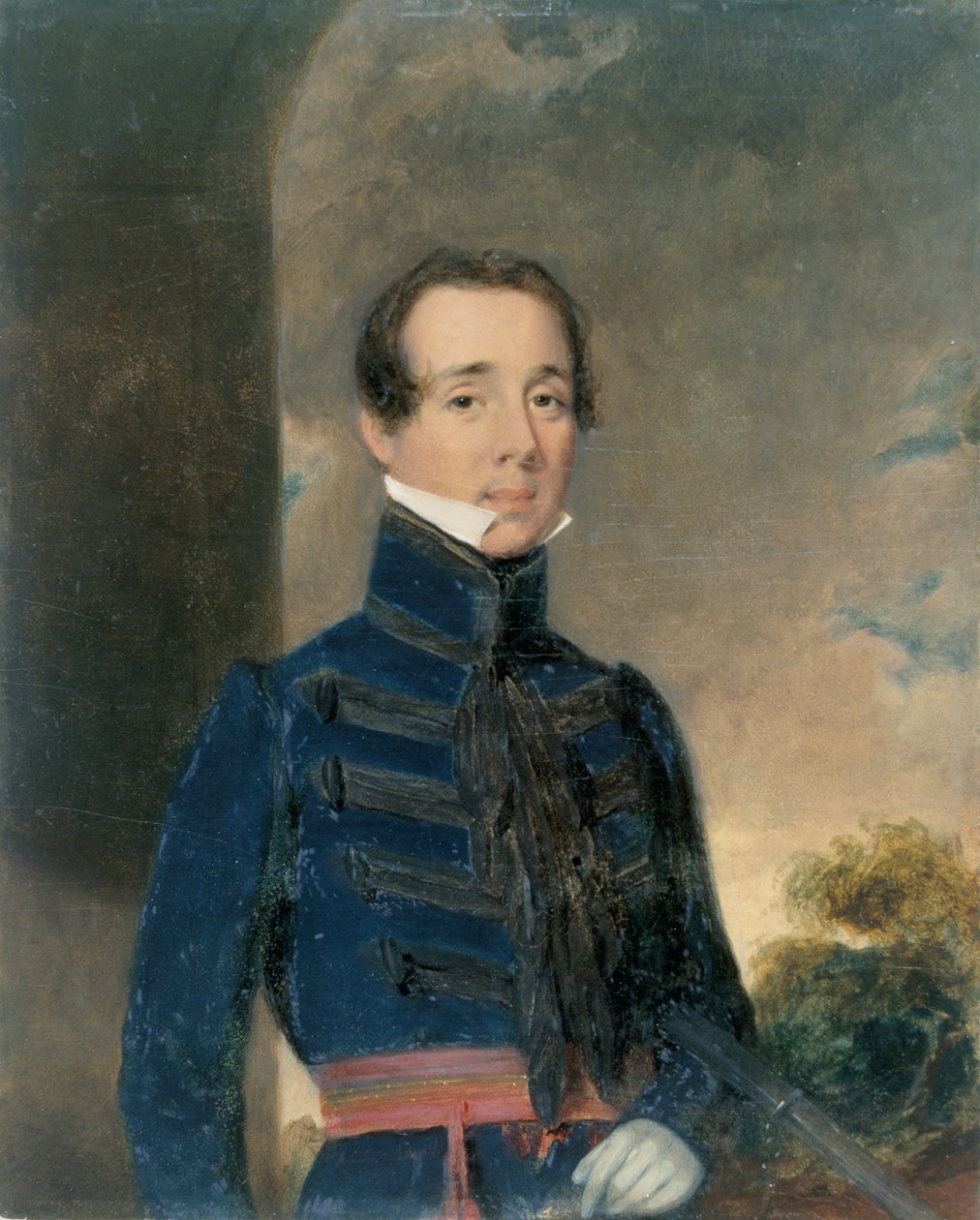 Løytnant George Briggs (1808-75) Madras Artillery, ca. 1832 av John Godwin Williams