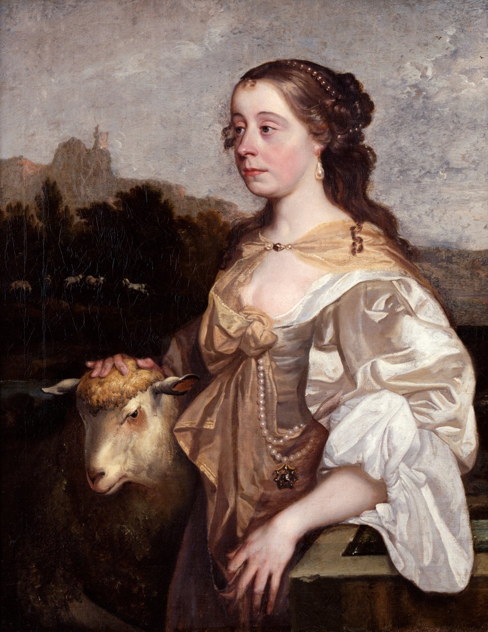 En dame som hyrdeinne av John Greenhill