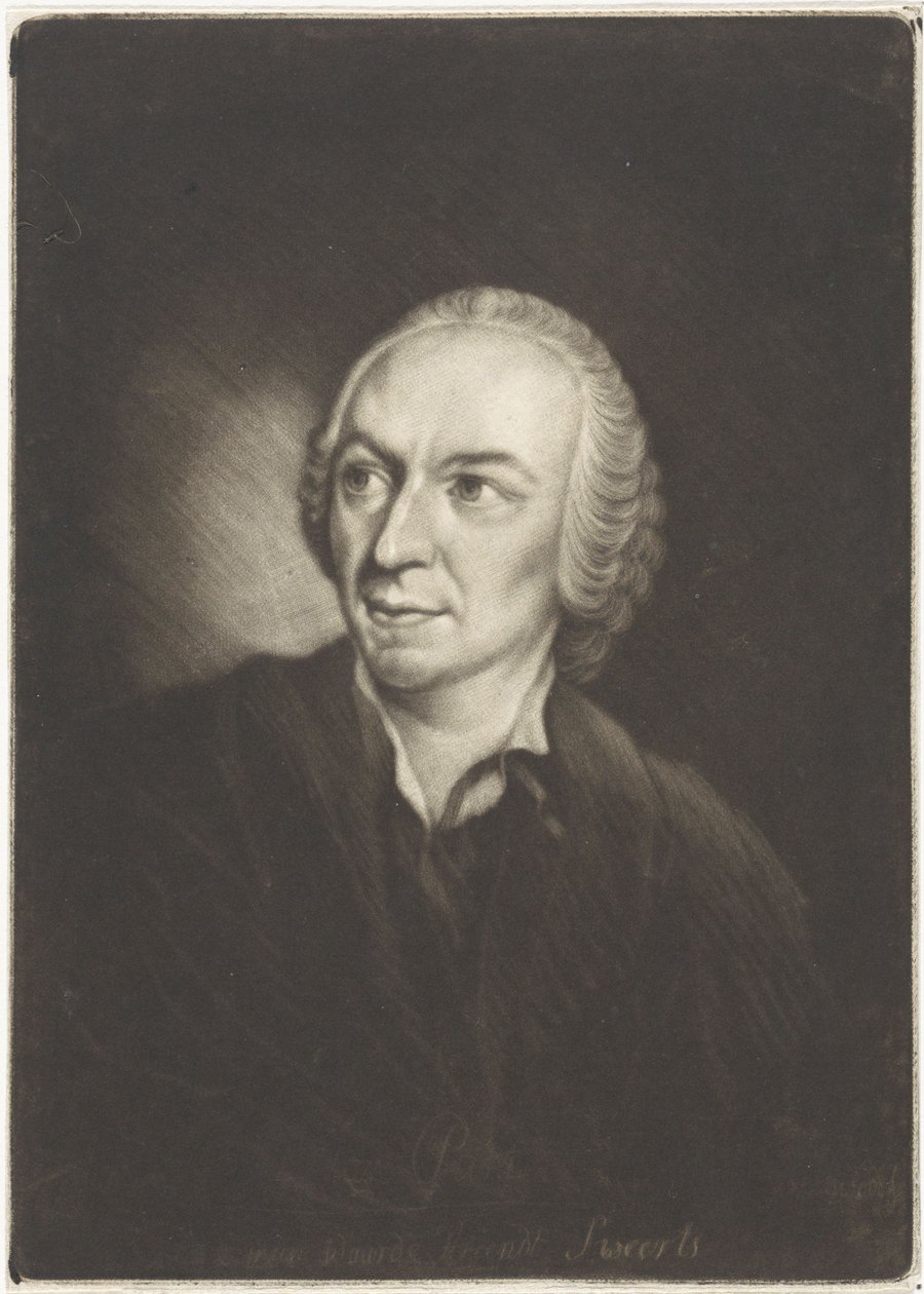 Portrett av maleren Jan Punt (mezzotint) av John Greenwood