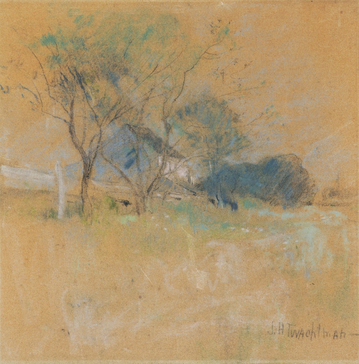 Hus og tre av John Henry Twachtman