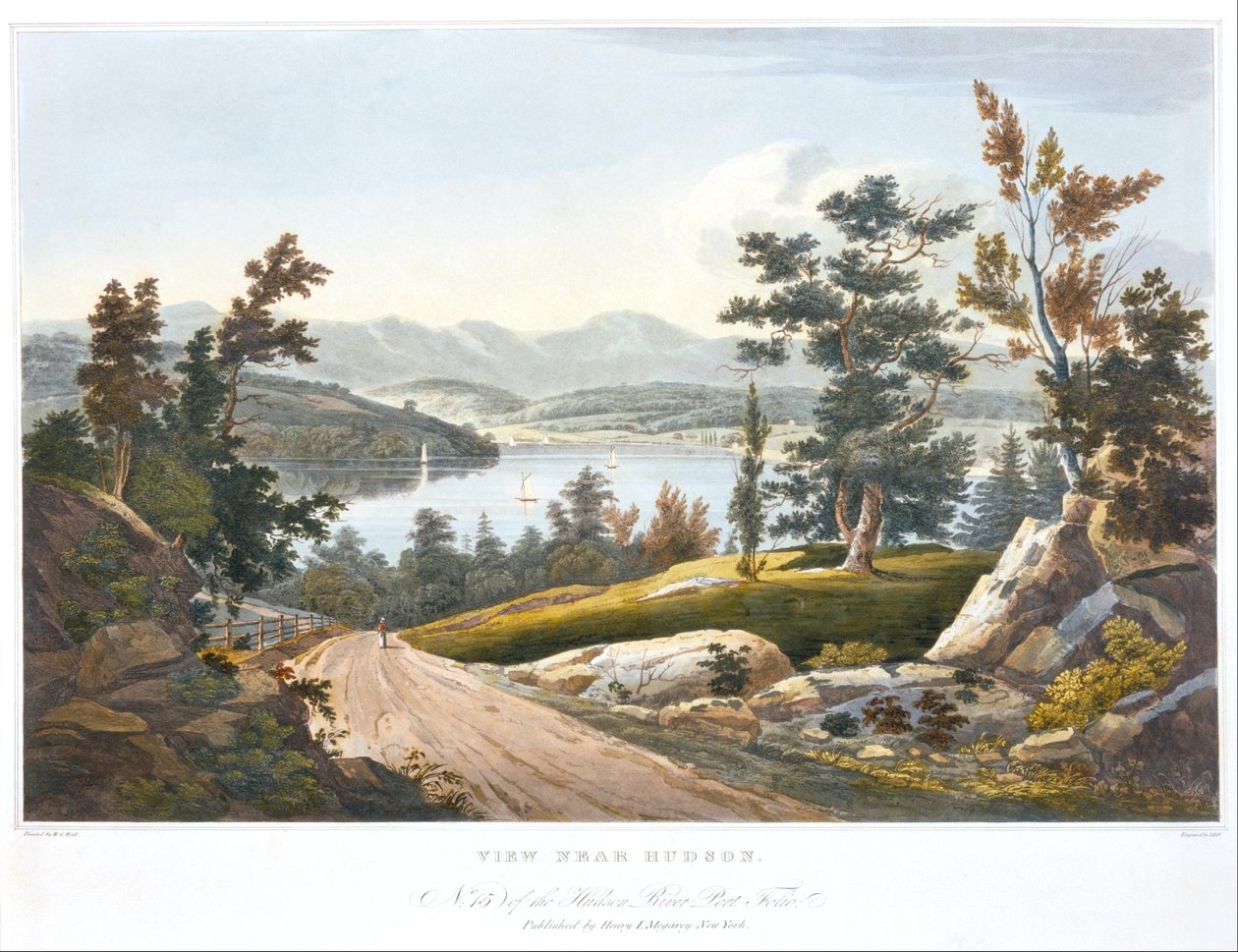 Utsikt nær Hudson av John Hill