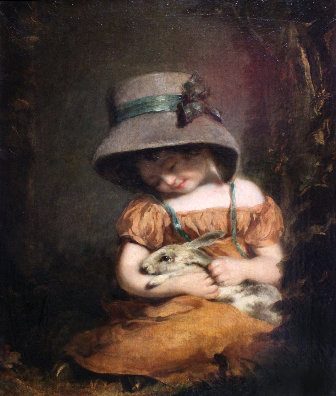 Jente med en kanin av John Hoppner