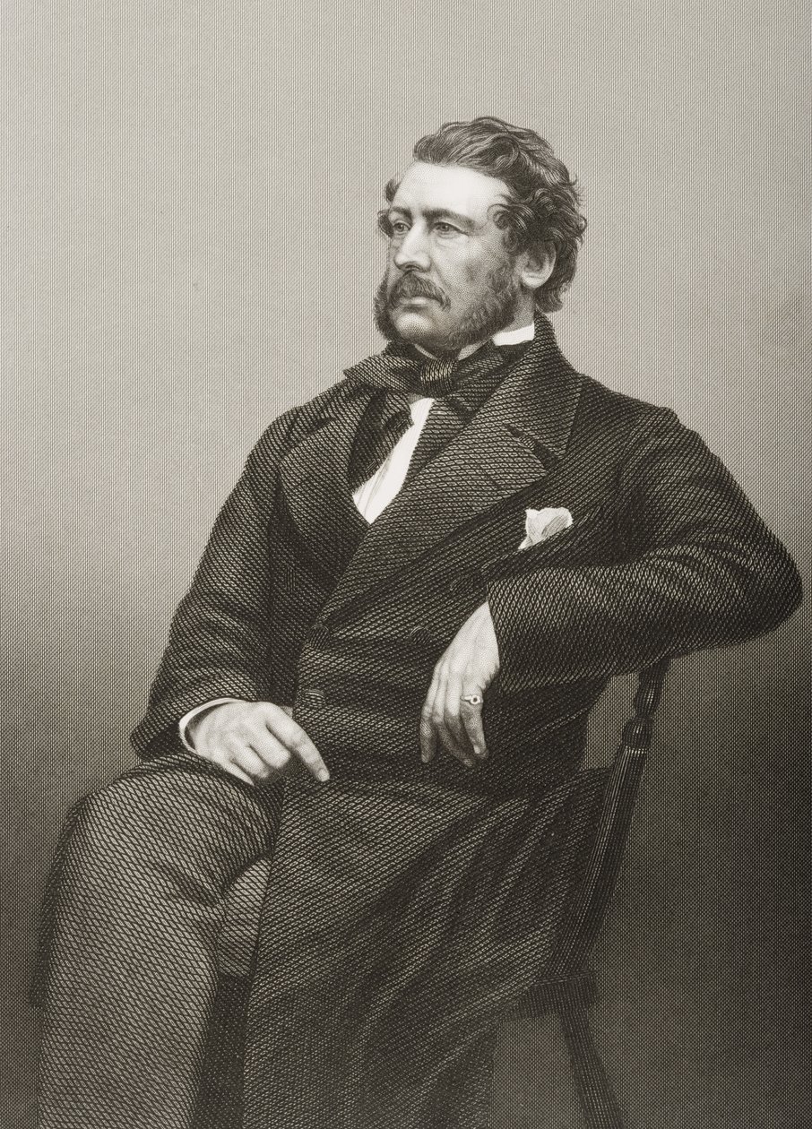 Kaptein William Harrison (1812-60), gravert av D.J. Pund fra et fotografi, fra 