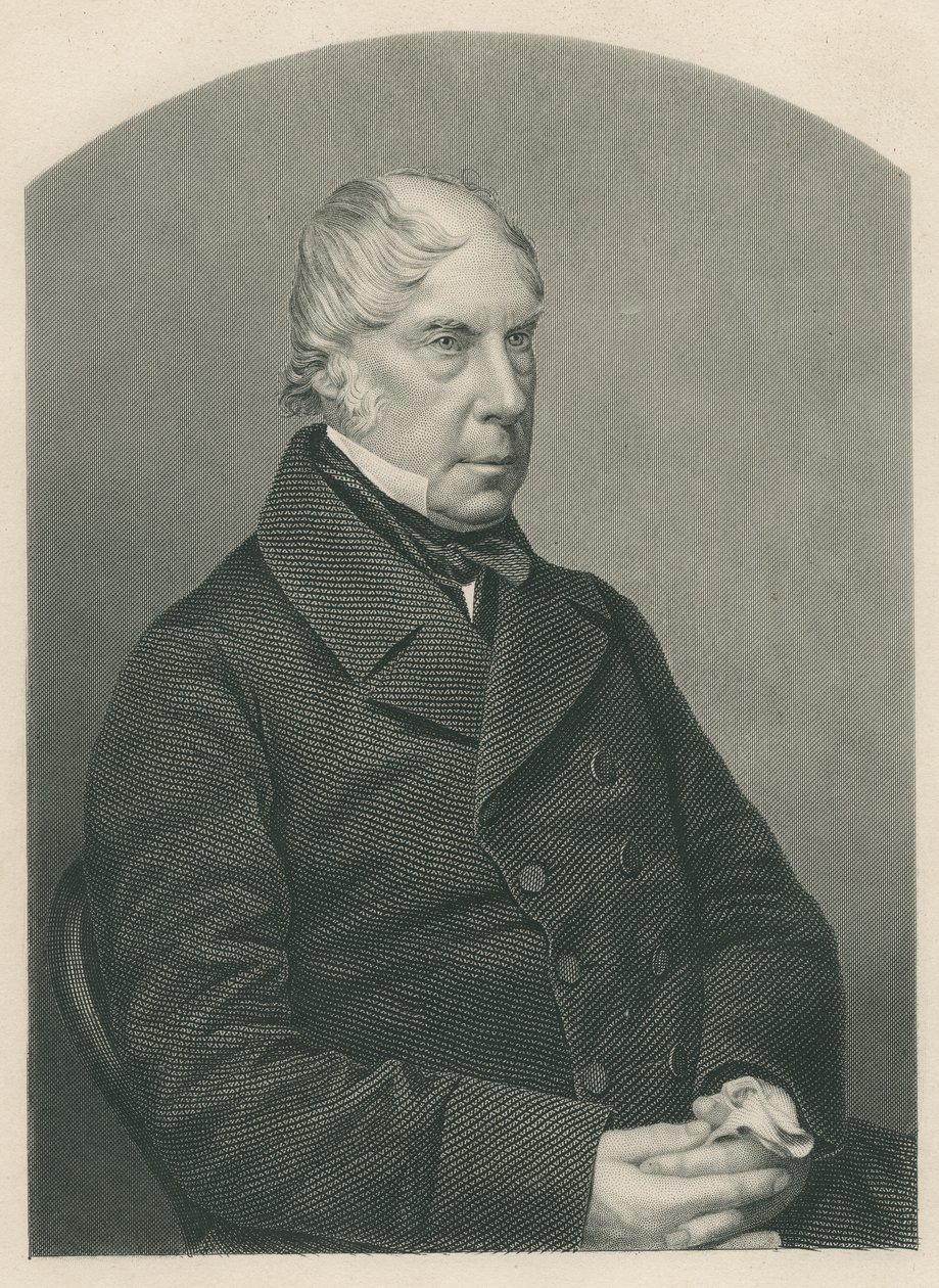 George Hamilton-Gordon, 4. jarl av Aberdeen, gravert av D.J. Pund fra et fotografi, fra 