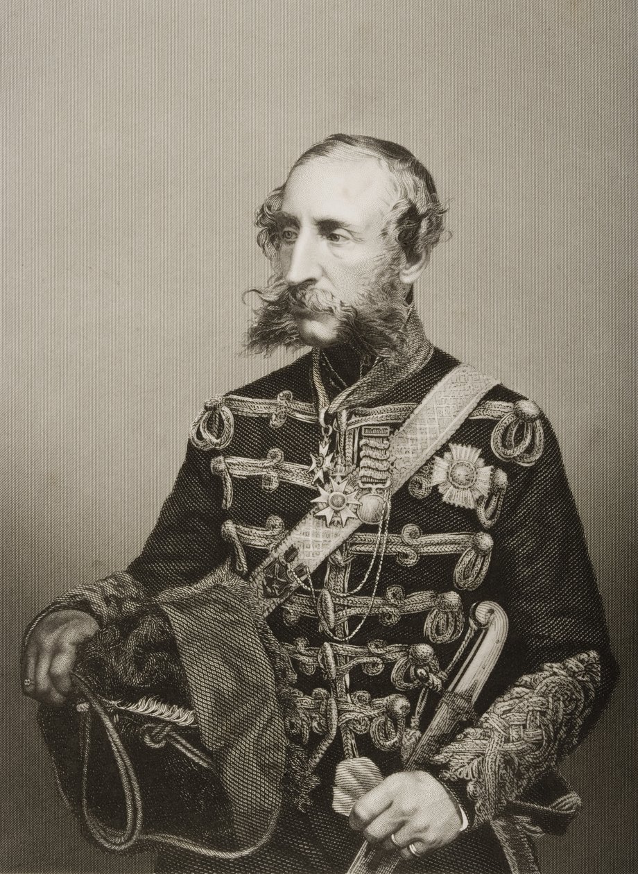 James Thomas Brudenell (1797-1868) 7. jarl av Cardigan, gravert av D.J. Pund fra et fotografi, fra 