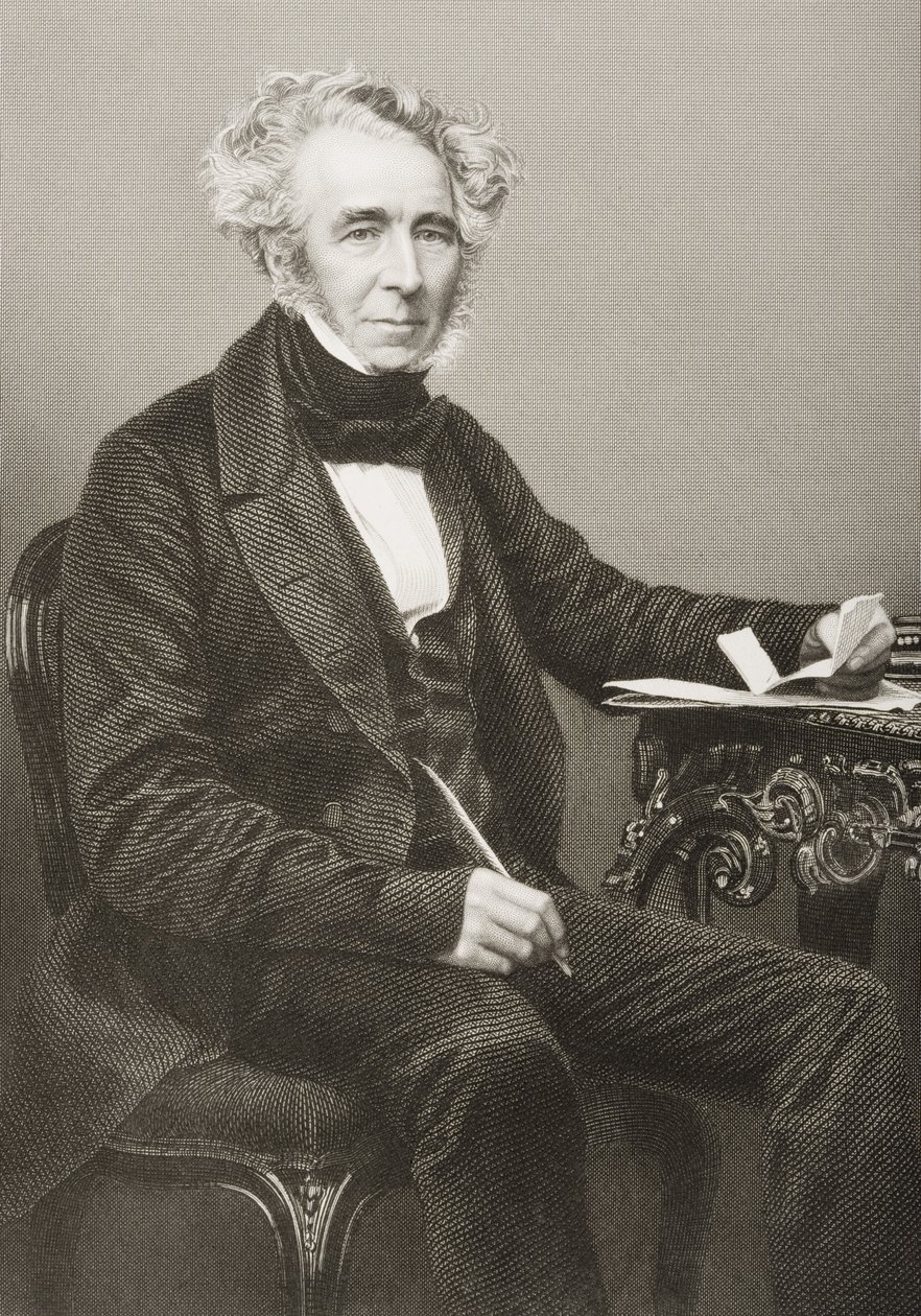 James William Gilbart (1794-1863) gravert av D.J. Pund fra et fotografi, fra 