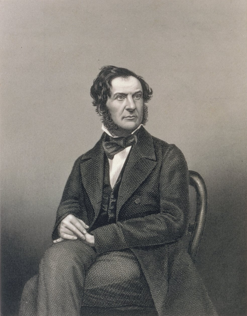William Ewart Gladstone (1809-98), gravert av D.J. Pund etter et fotografi av John Jabez Edwin Paisley Mayall