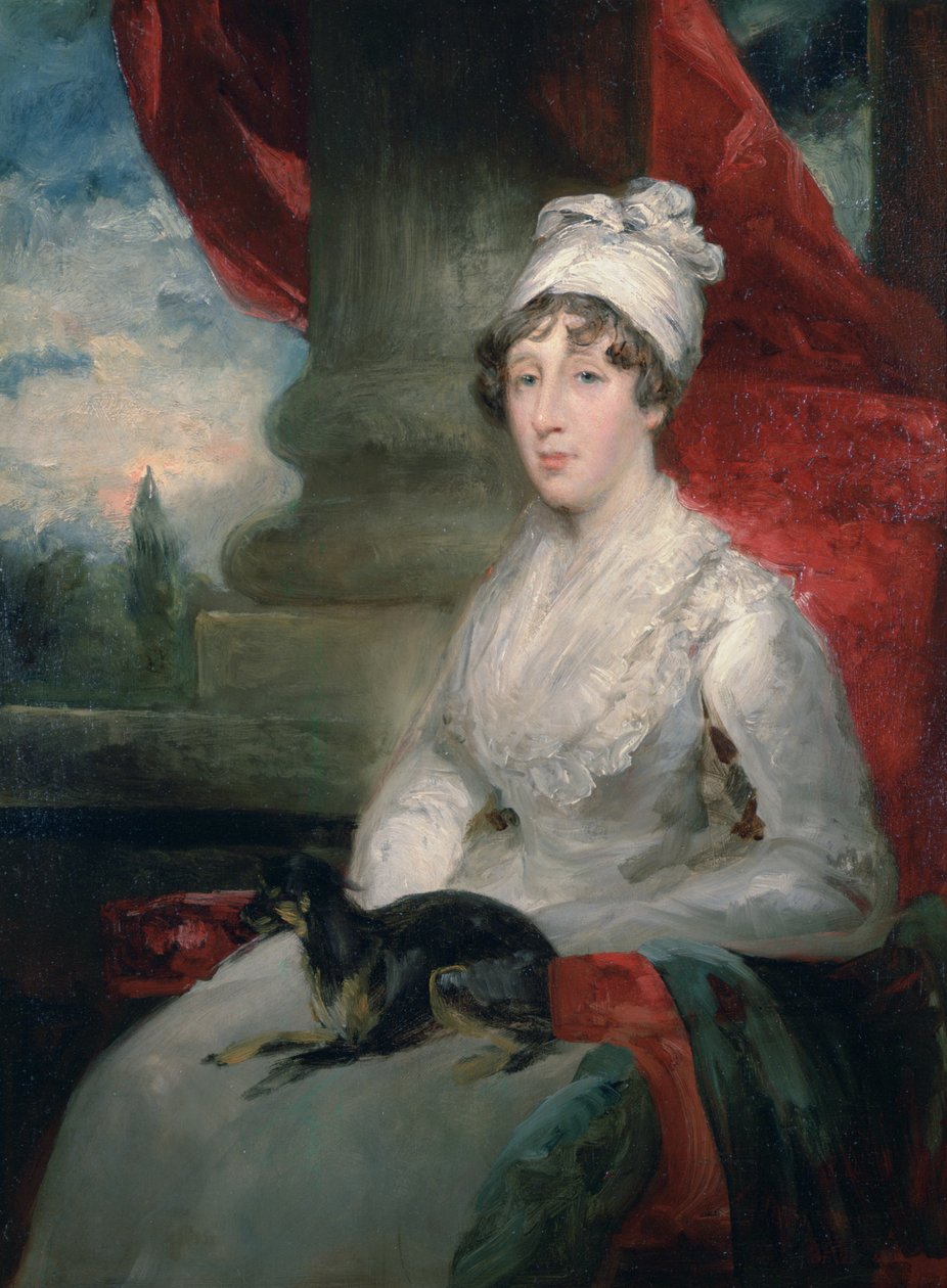 An Unfinished Portrait of Mrs Soane, Painted from a Pencil Sketch av J. Flaxman and a Miniature, 1831 av John Jackson