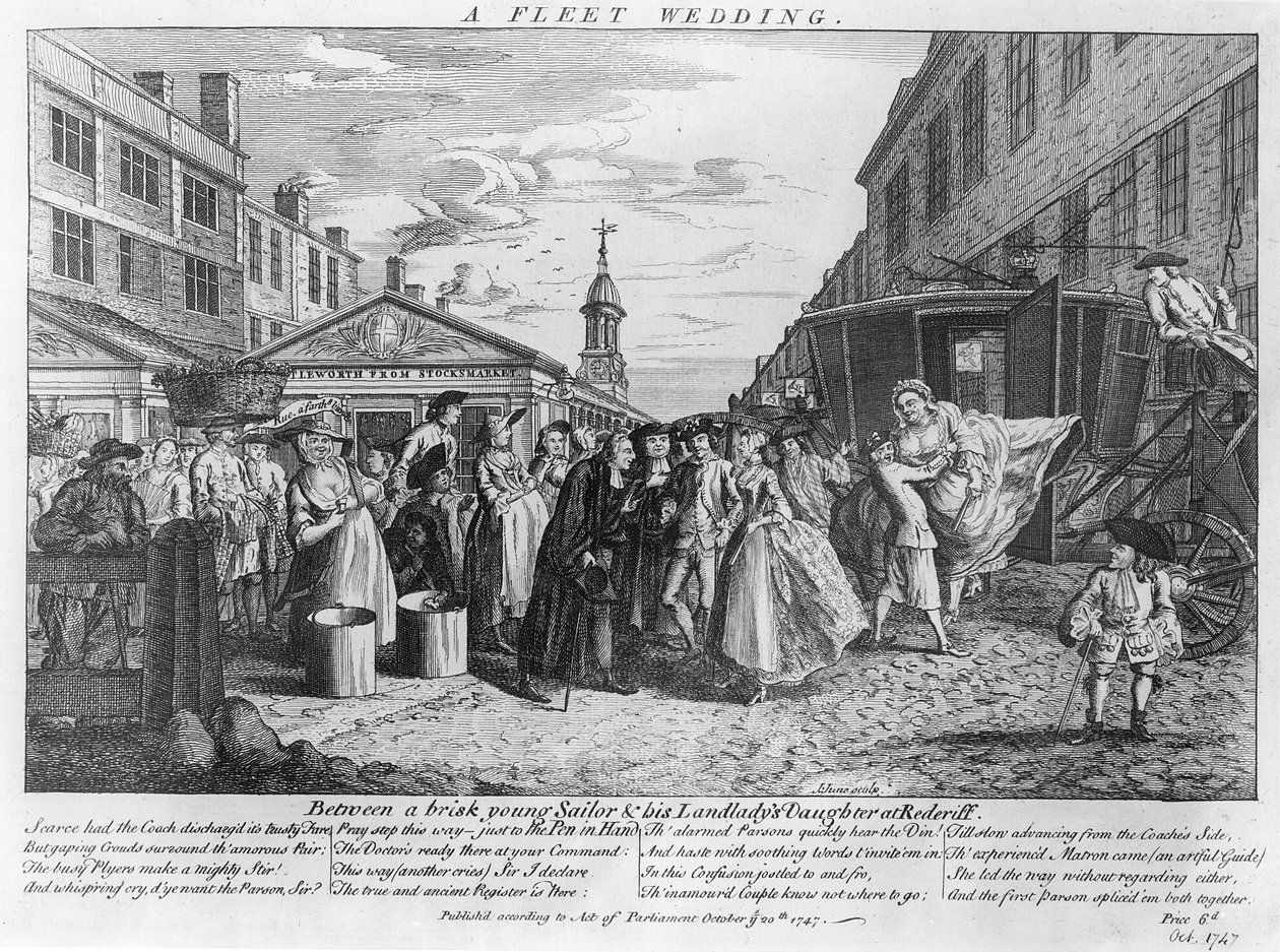 Et flåtebryllup, 1747 av John June