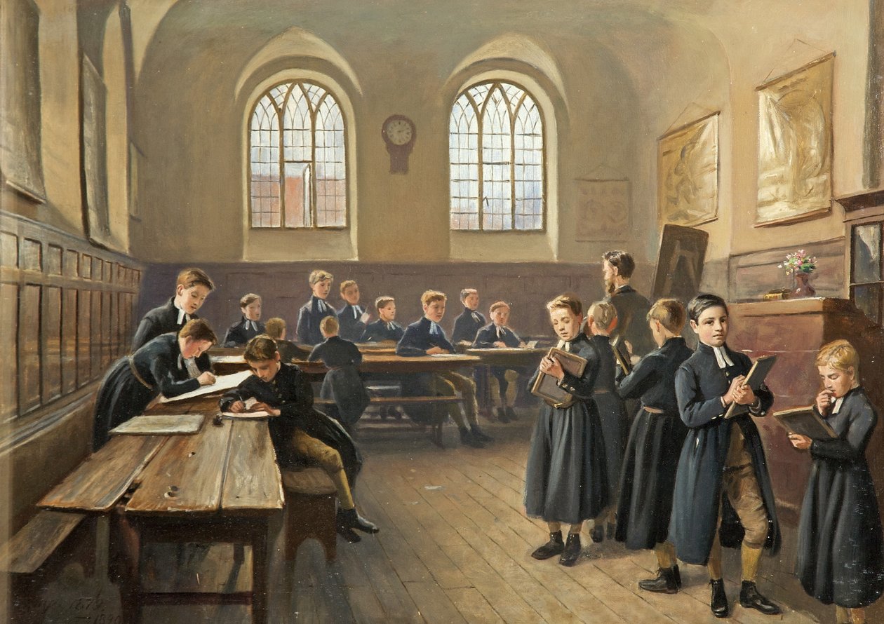 The Blue Coat School Gloucester, 1879-90 av John Kemp