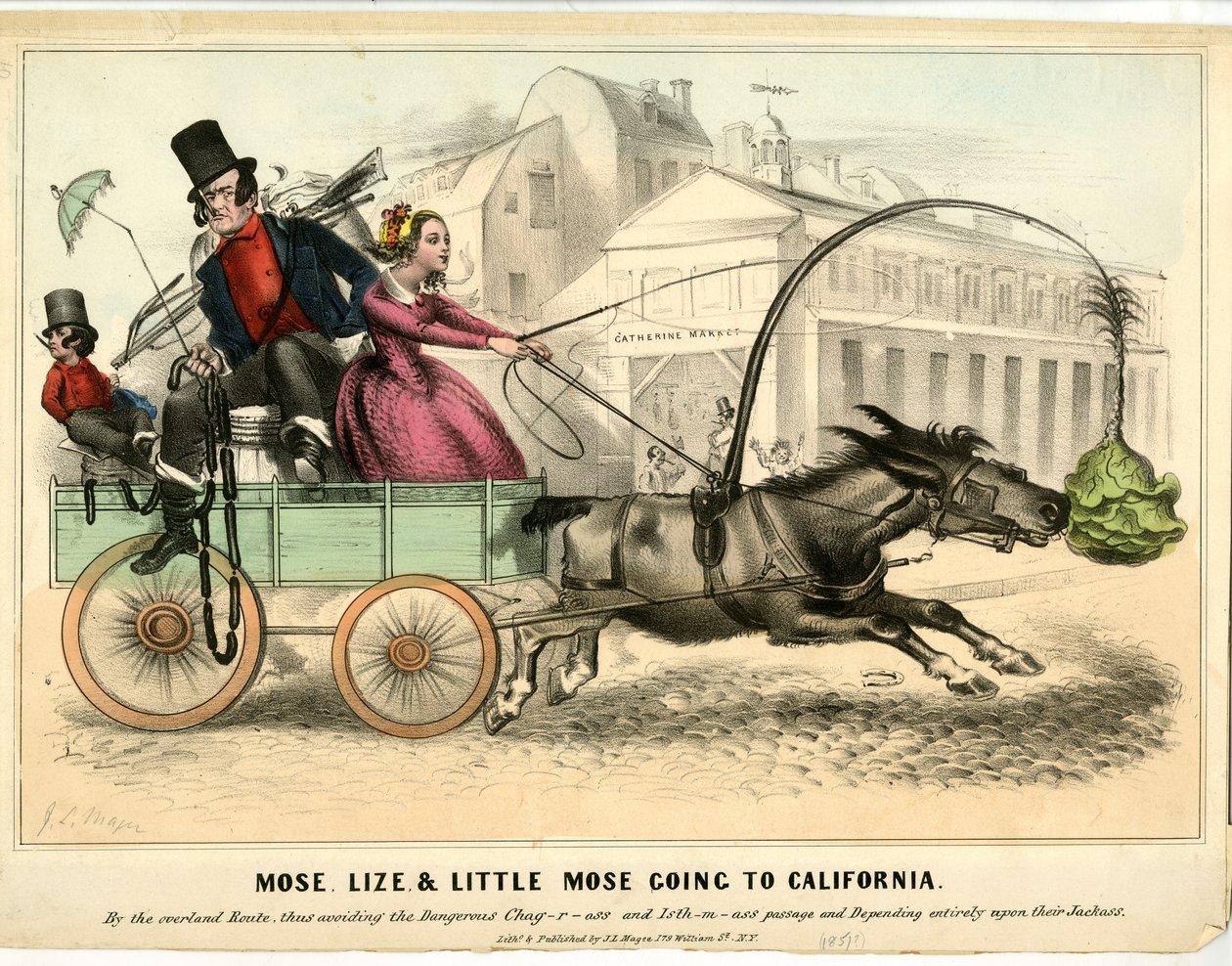 Mose, Lize og Lille Mose skal til California, 1849 av John L. Magee