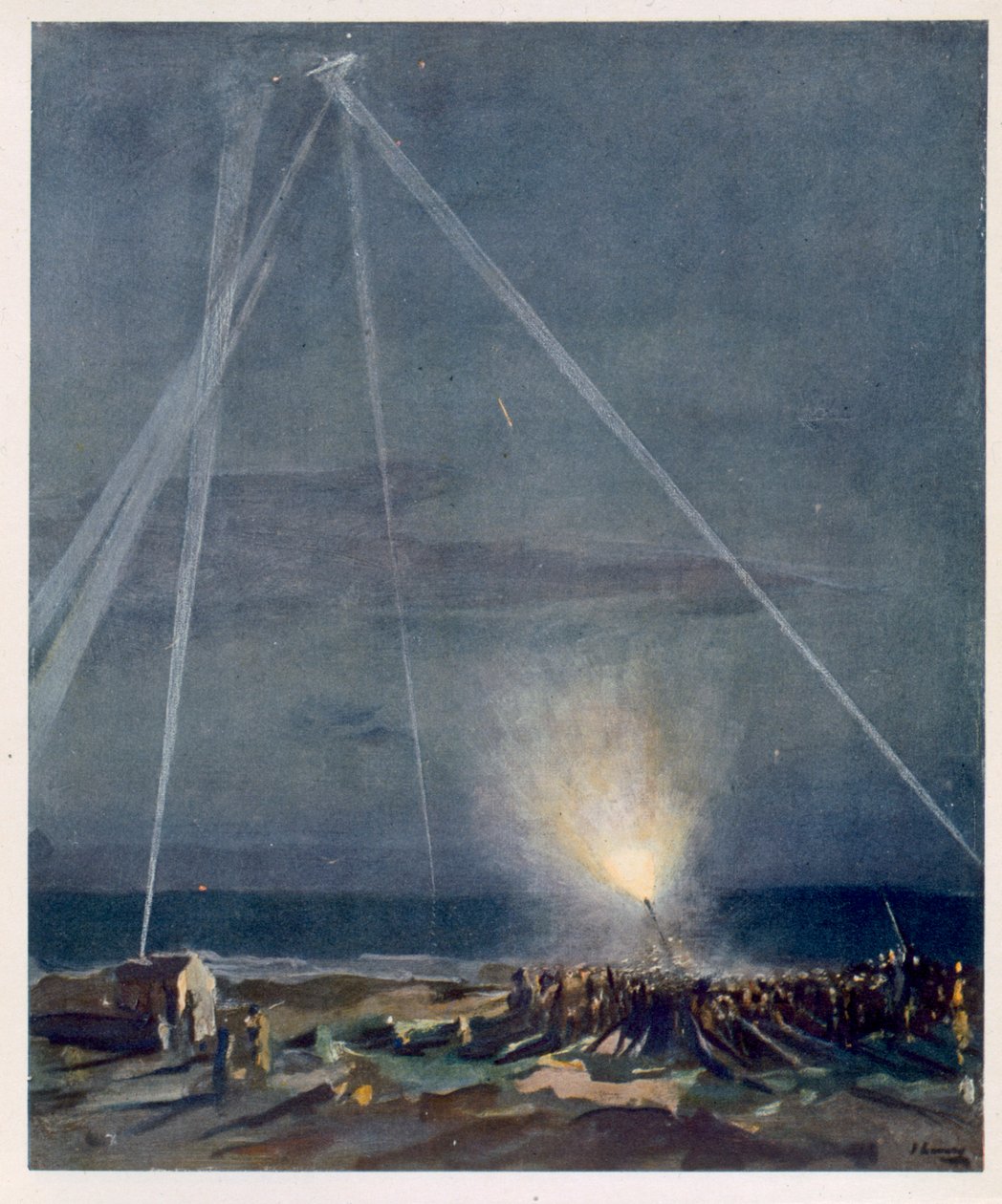 Et kystforsvar, fra britiske artister ved fronten, fortsettelse av vestfronten, 1918 av John Lavery