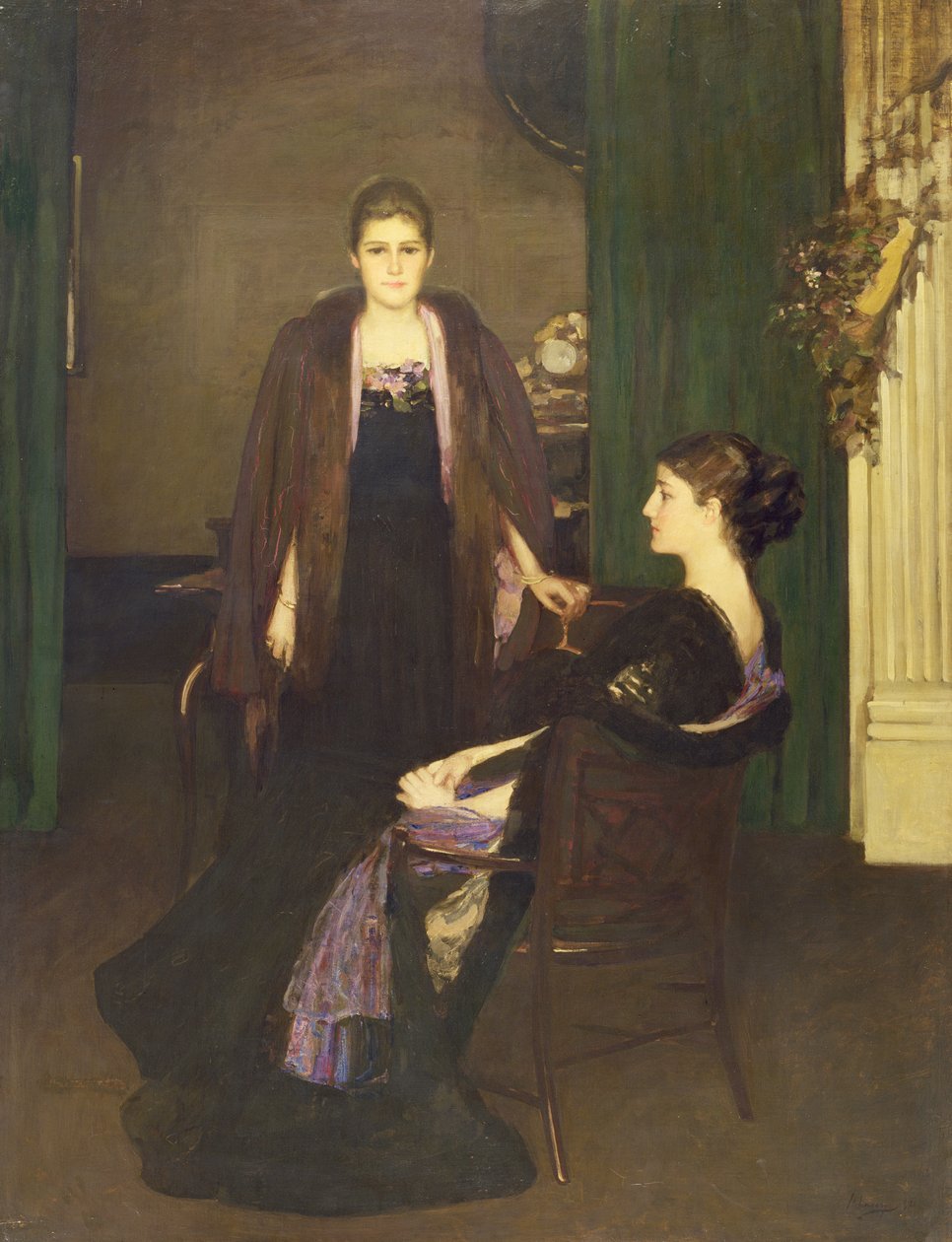 Miss MacLaren og fru Oliver av John Lavery