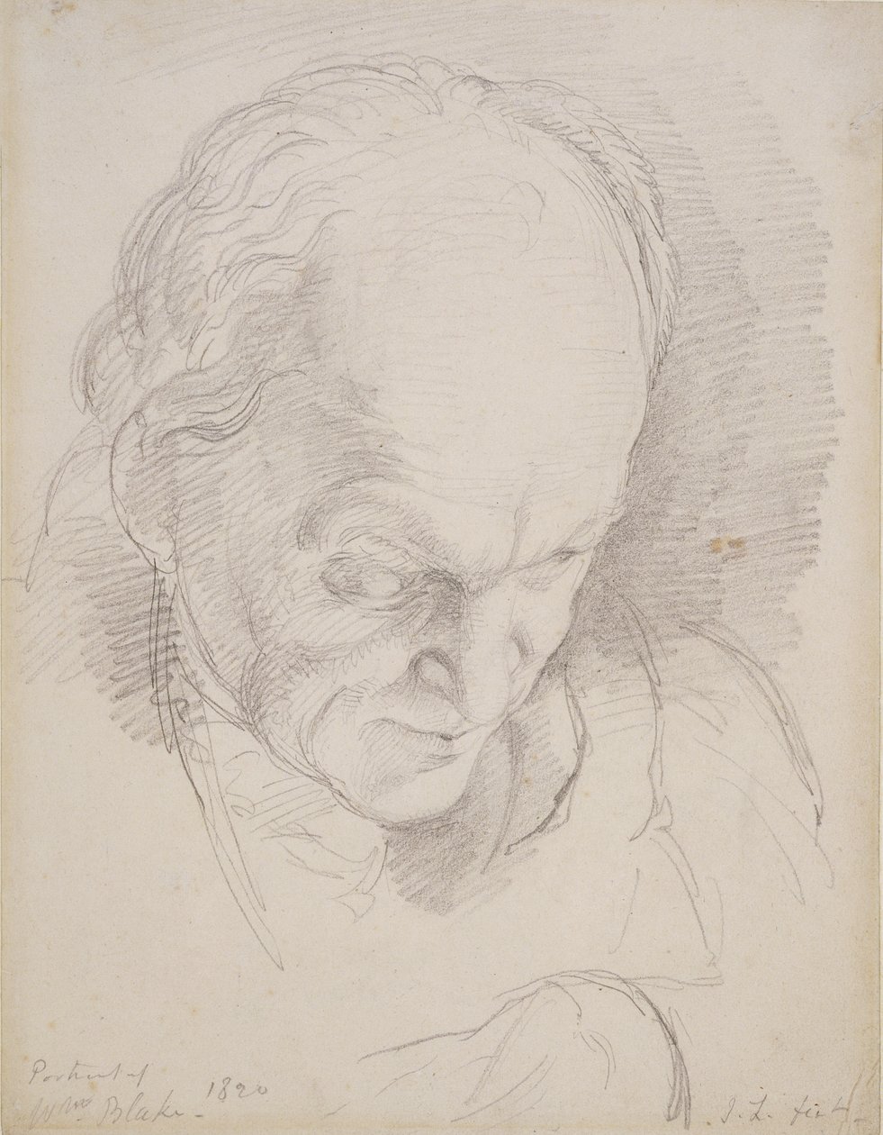 Portrett av William Blake (1757-1827) Leaning Forward, 1820 av John Linnell