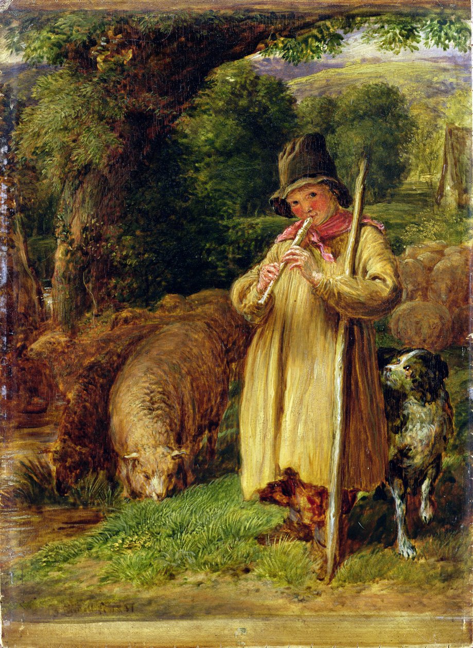 Hyrdegutt, 1831 av John Linnell