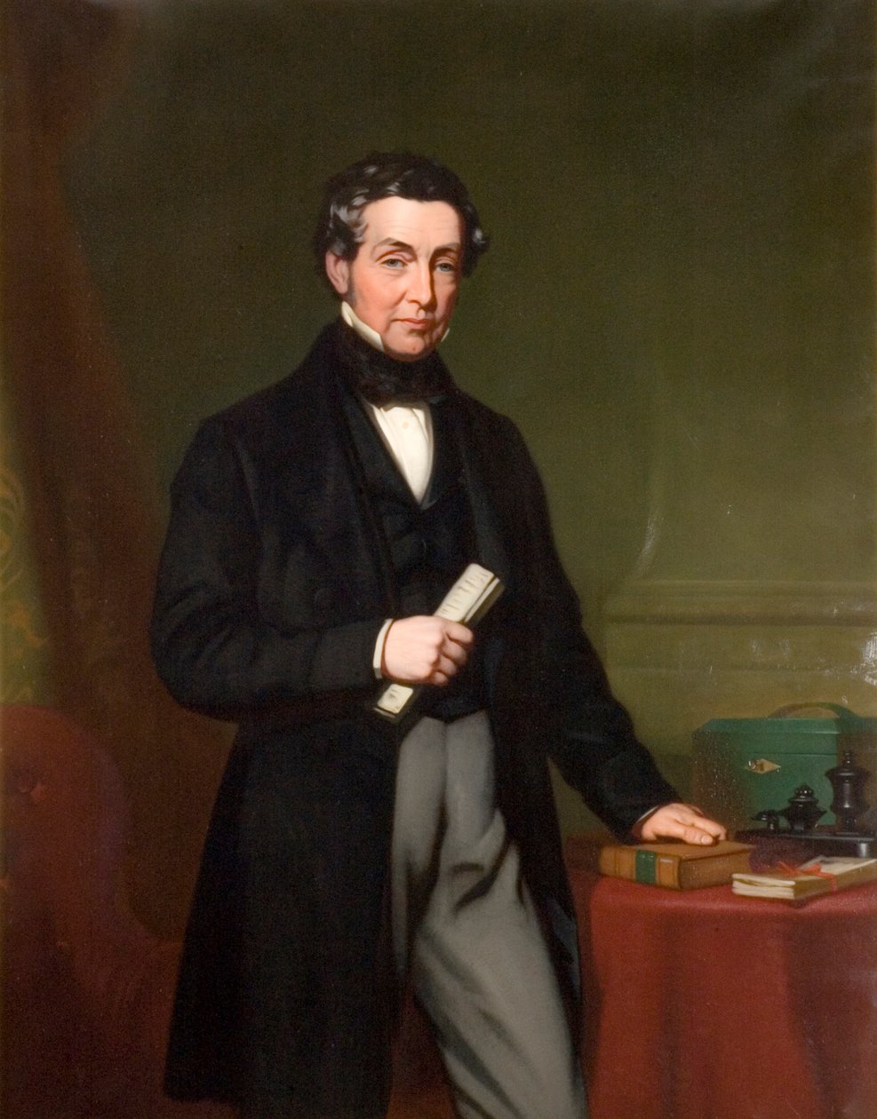 En beskåret versjon av et portrett av Charles Gray Round (1797 - 1867) av John Lucas