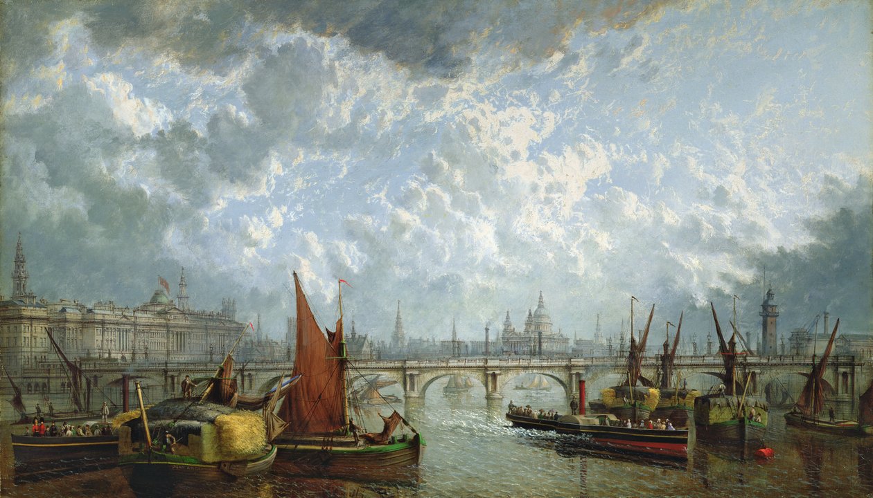 Waterloo Bridge fra Themsen av John MacVicar Anderson