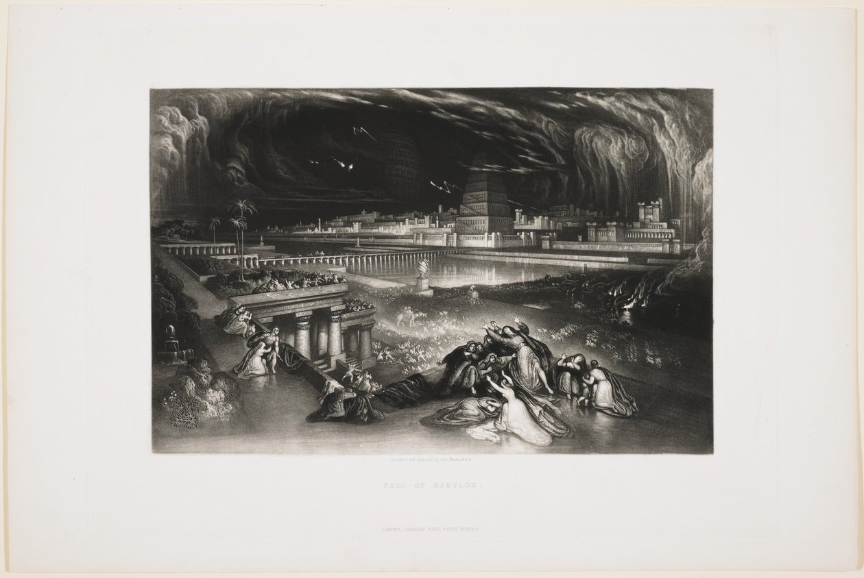 Babylons fall, 1826 av John Martin