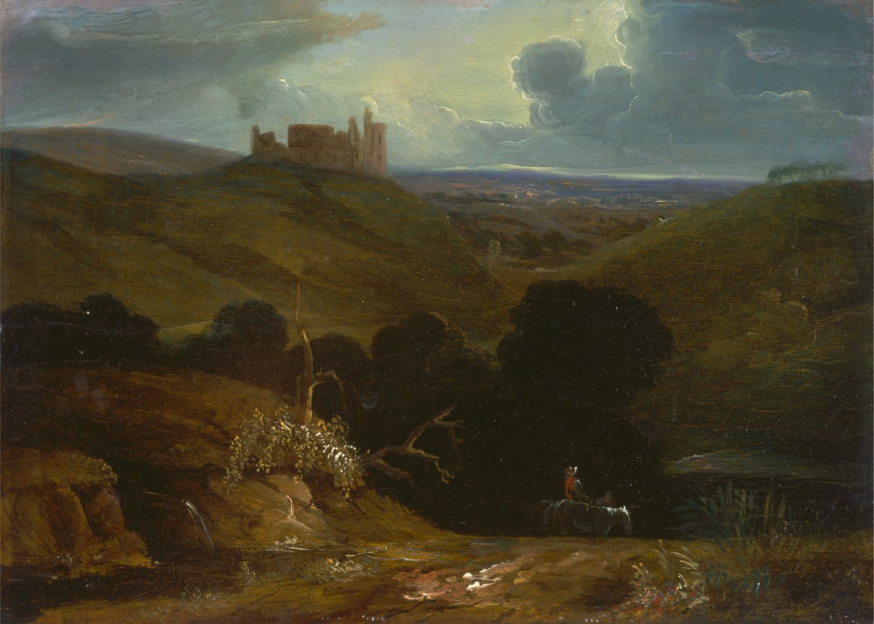 Landskap med et slott av John Martin